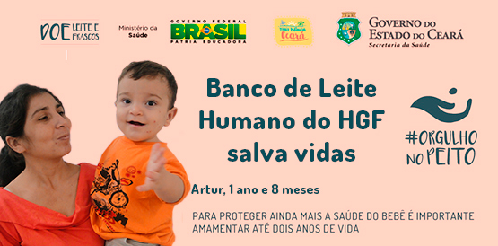Doe leite materno para o Banco de Leite Humano do HGF