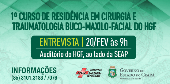 HGF informa local da entrevista para residência em Cirurgia Buco-Maxilo-Facial
