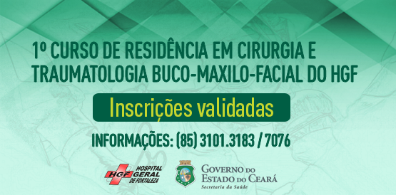HGF divulga relação de inscritos para residência em Cirurgia Buco-Maxilo-Facial