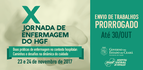 Prazo prorrogado para envio de trabalhos da X Jornada de Enfermagem