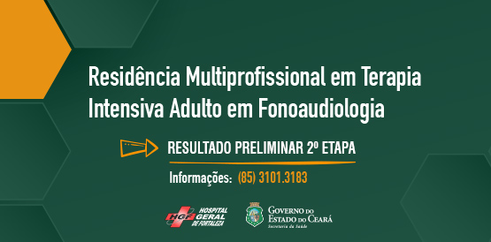 Resultado preliminar da 2º etapa Residência Multiprofissional em Terapia Intensiva Adulto em Fonoaudiologia