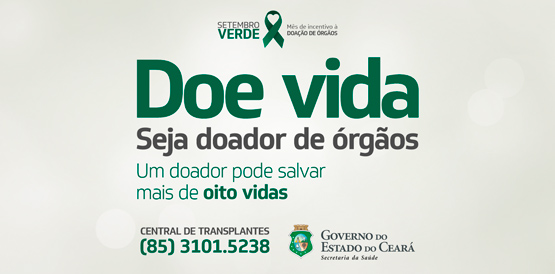 Setembro é mês de sensibilização à doação de órgãos e tecidos