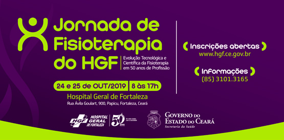 Estão abertas as inscrições para a X Jornada de Fisioterapia do HGF