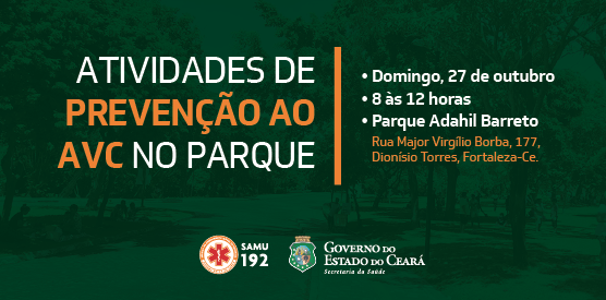 Ação no parque orienta população sobre prevenção do AVC