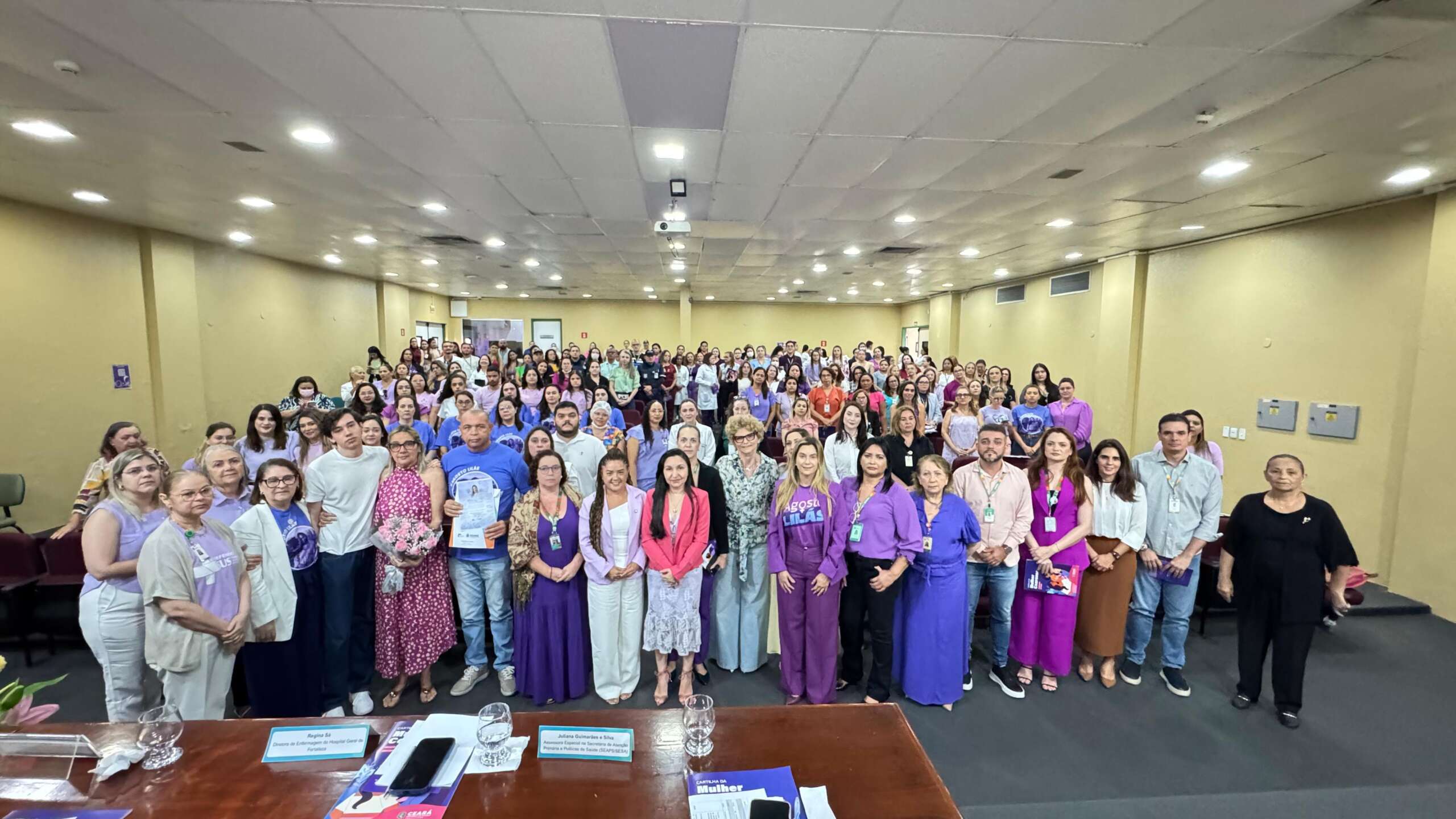 Agosto lilás: HGF realiza painel integrado sobre o tema e homenageia enfermeira vítima de feminicídio