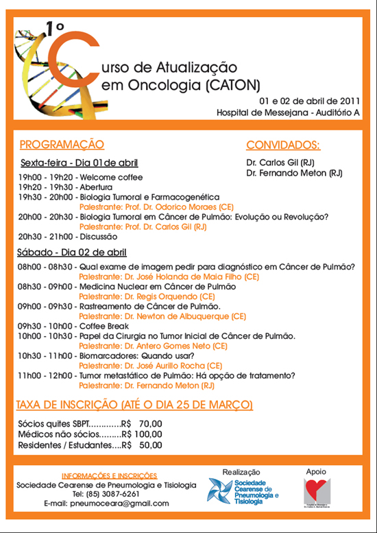 I Curso de Atualização em Oncologia (I CATON)