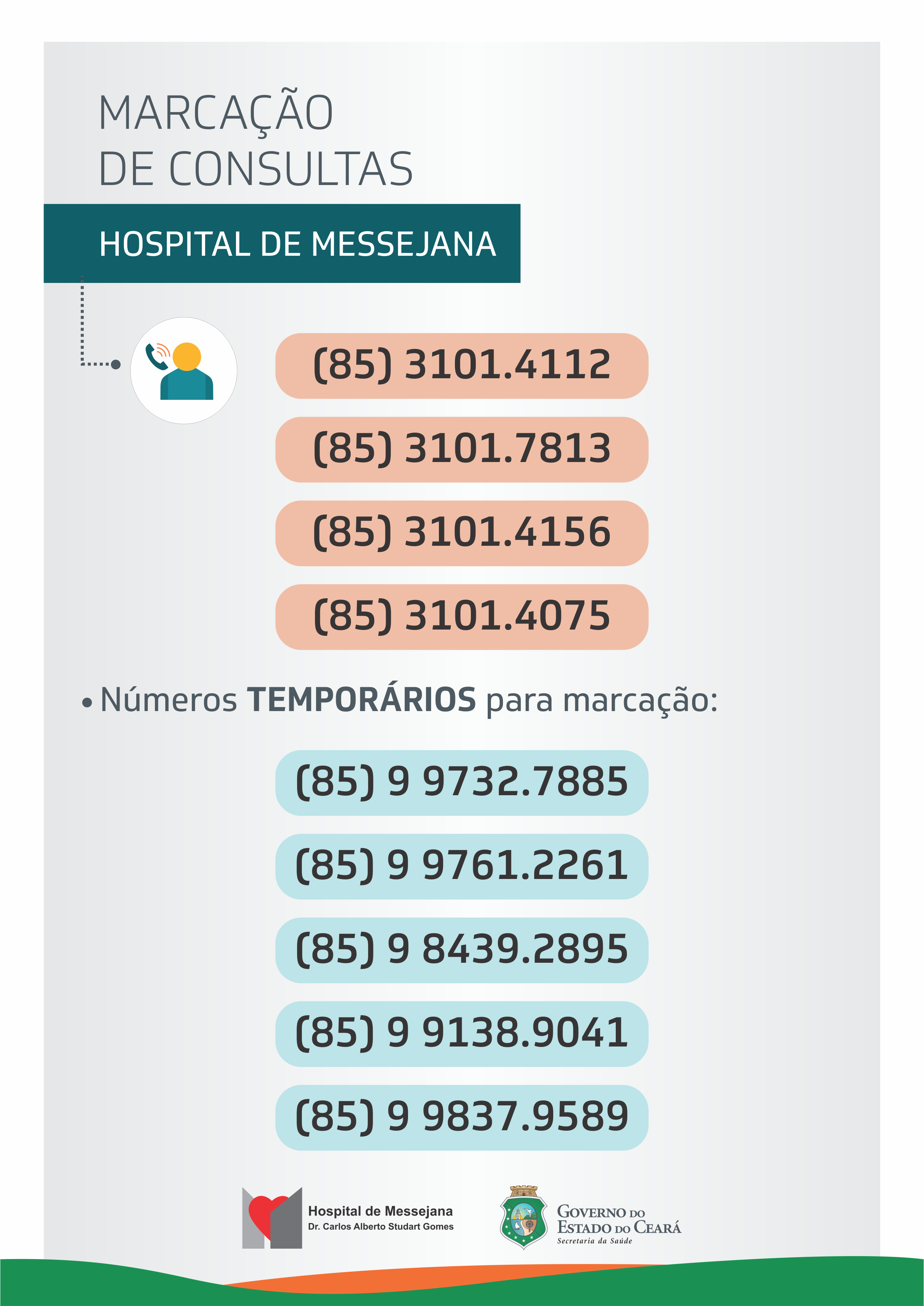 Confira os números de telefones disponíveis para marcar consultas no HM