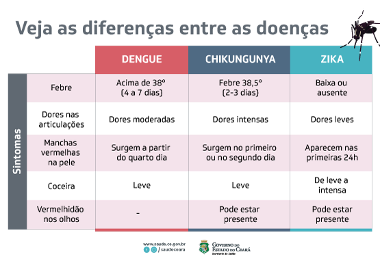 Saiba as diferenças entre os sintomas das arboviroses