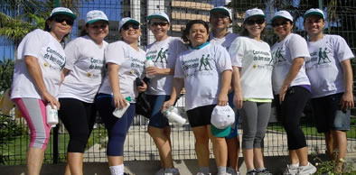 Colaboradores participam de caminhada do bem-estar