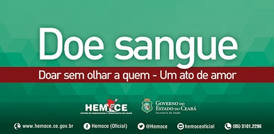 Hemoce lança nova campanha de doação de sangue nesta terça-feira (10)