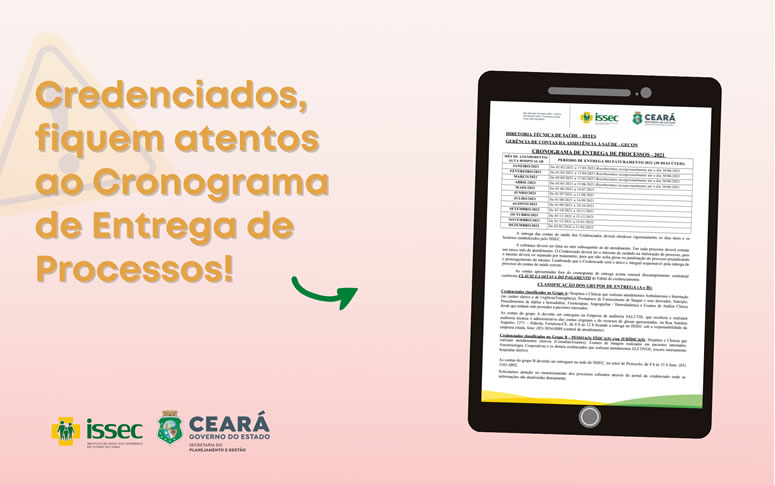 Está disponível Cronograma de Entrega de Processos 2021 para a Rede Credenciada