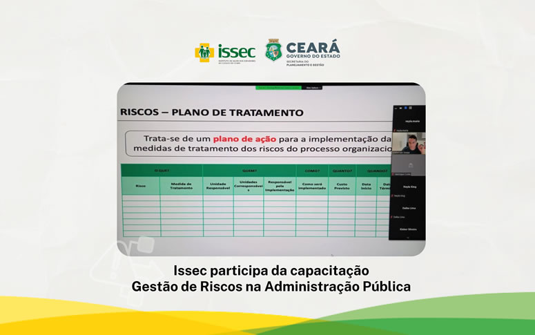 Issec participa da capacitação Gestão de Riscos na Administração Pública