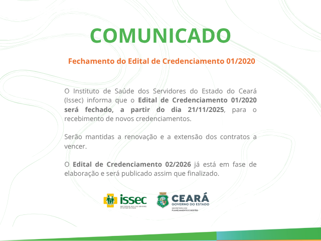 Fechamento do Edital de Credenciamento 01/2020