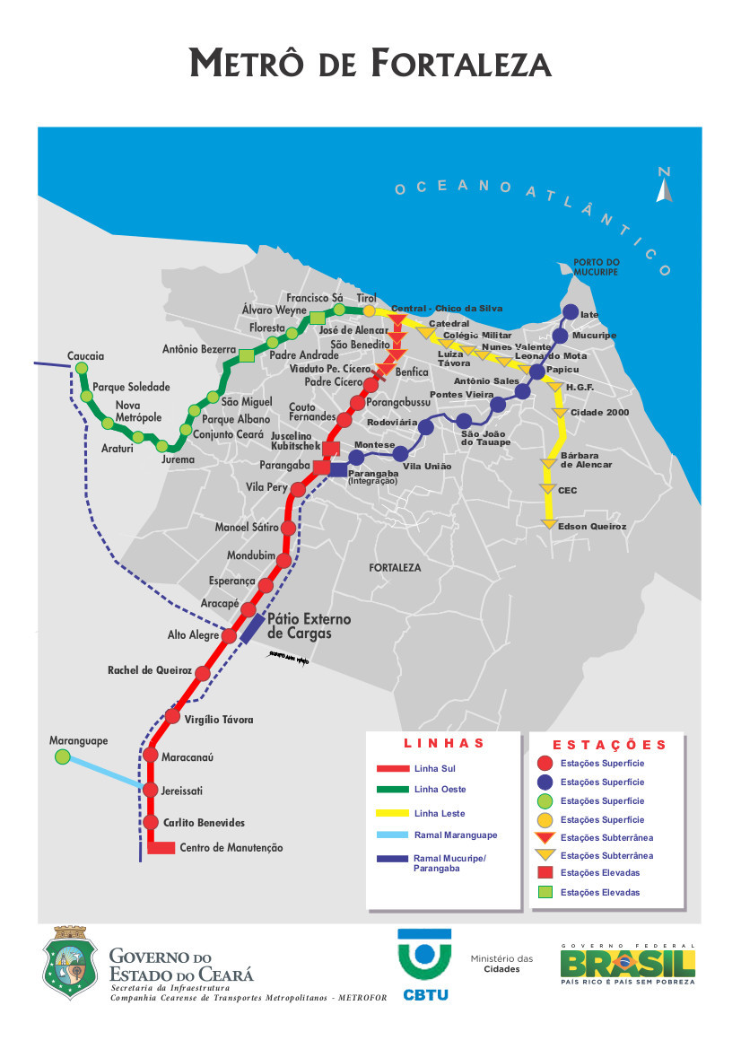 Mapa das Linhas