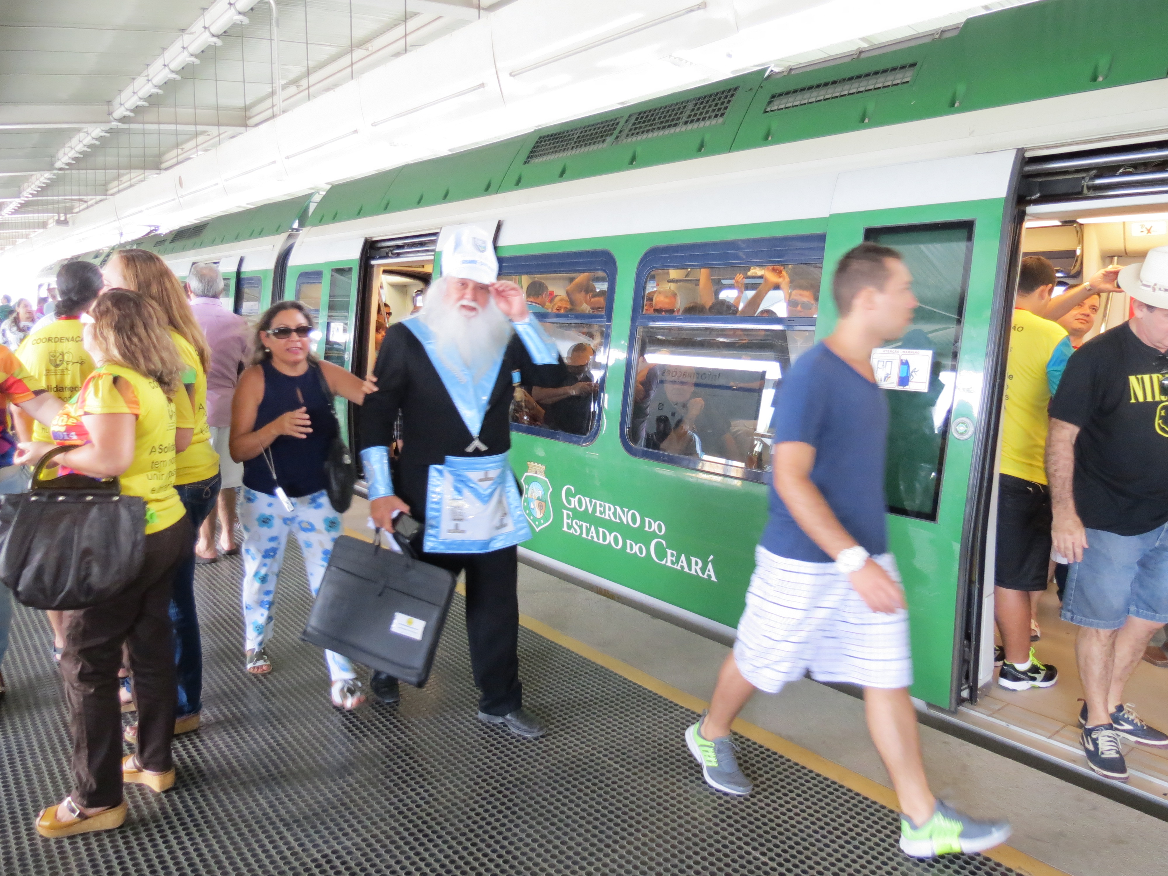 Maçons visitam Linha Sul do Metrofor