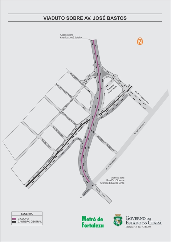 Tráfego em viaduto sobre Avenida José Bastos será liberado neste sábado