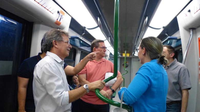 Lucio Gomes confere serviços do sistema metroviário de Fortaleza