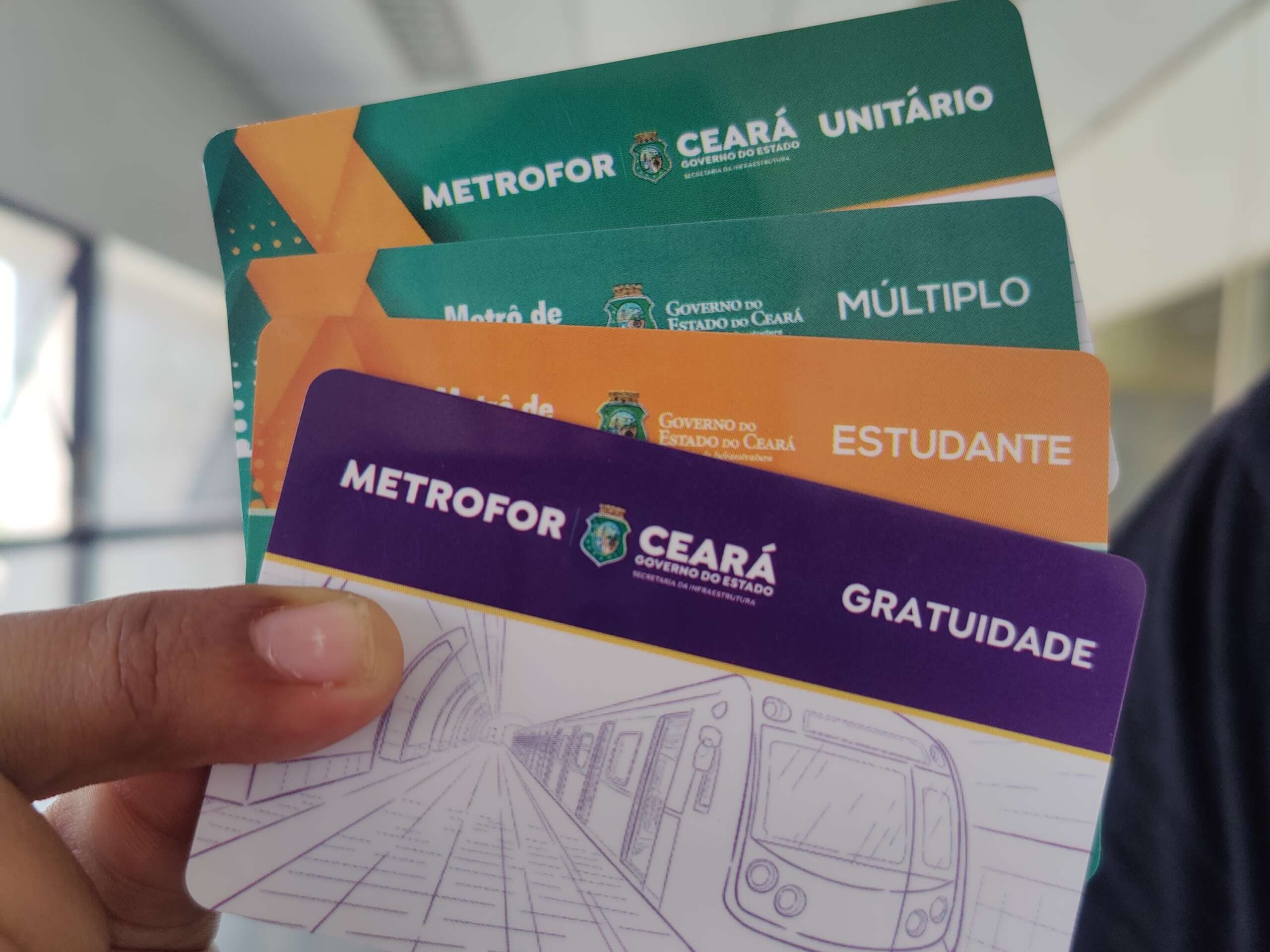Conheça os Cartões do Metrofor e as diferenças entre eles