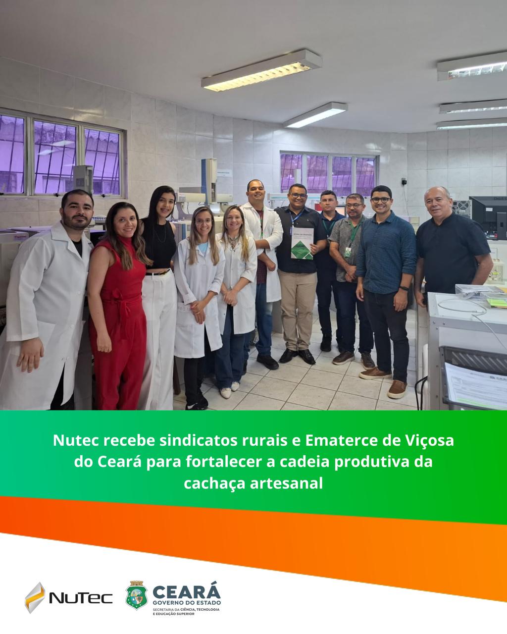 Nutec recebe sindicatos rurais e Ematerce de Viçosa do Ceará para fortalecer a cadeia produtiva da cachaça artesanal