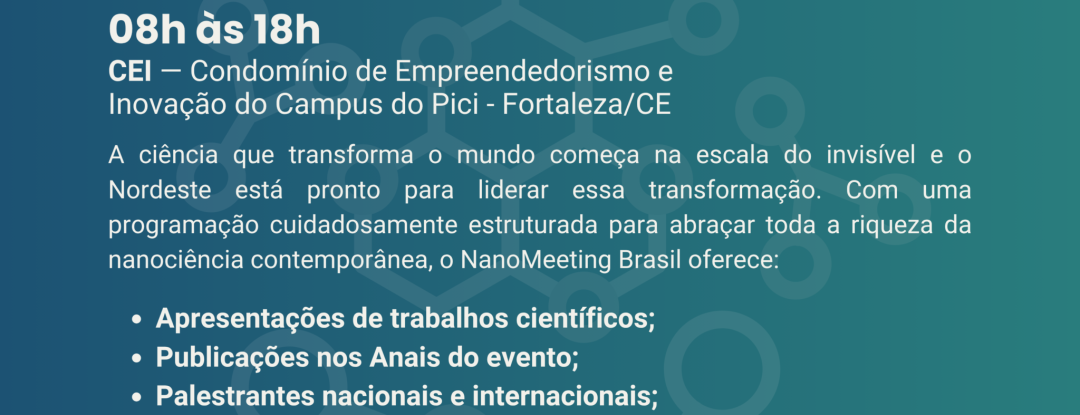 NanoMeeting Brasil realiza primeira edição e reúne especialistas em inovação em nanomateriais
