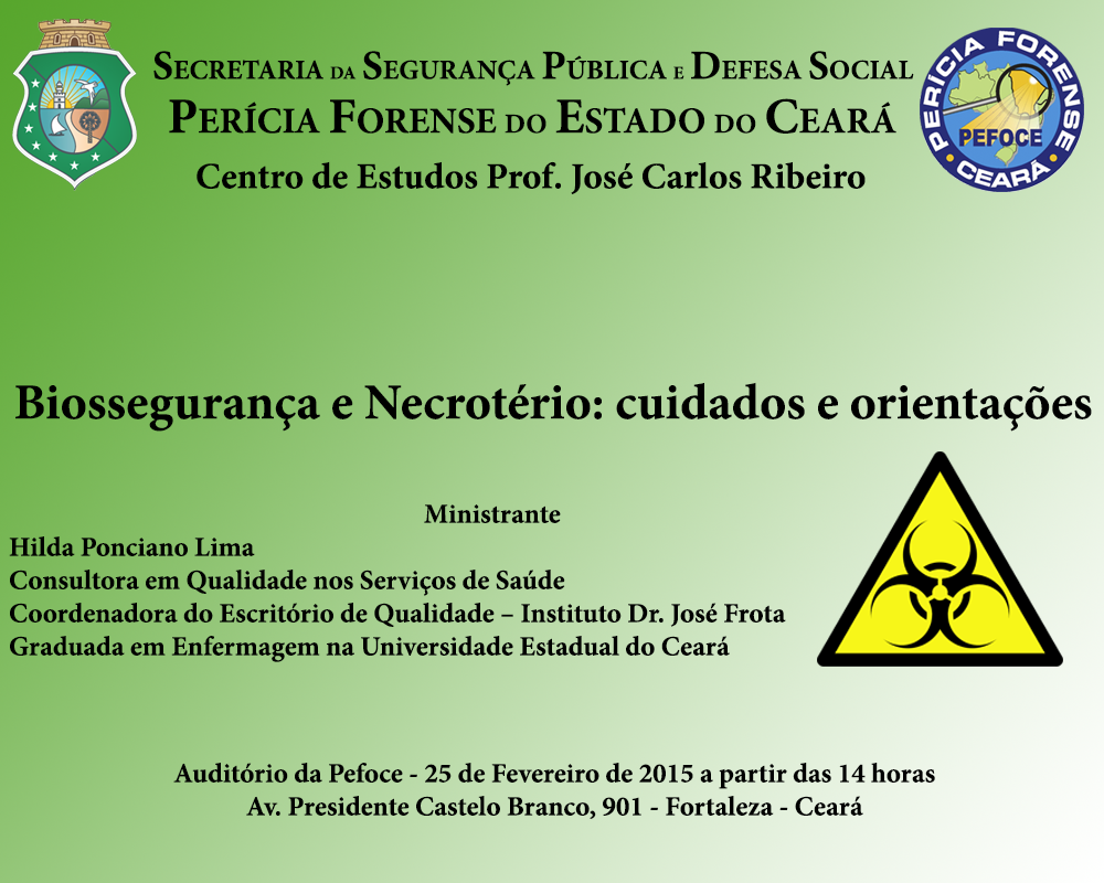 Centro de Estudos promove palestra sobre Biossegurança e Necrotério: cuidados e orientações