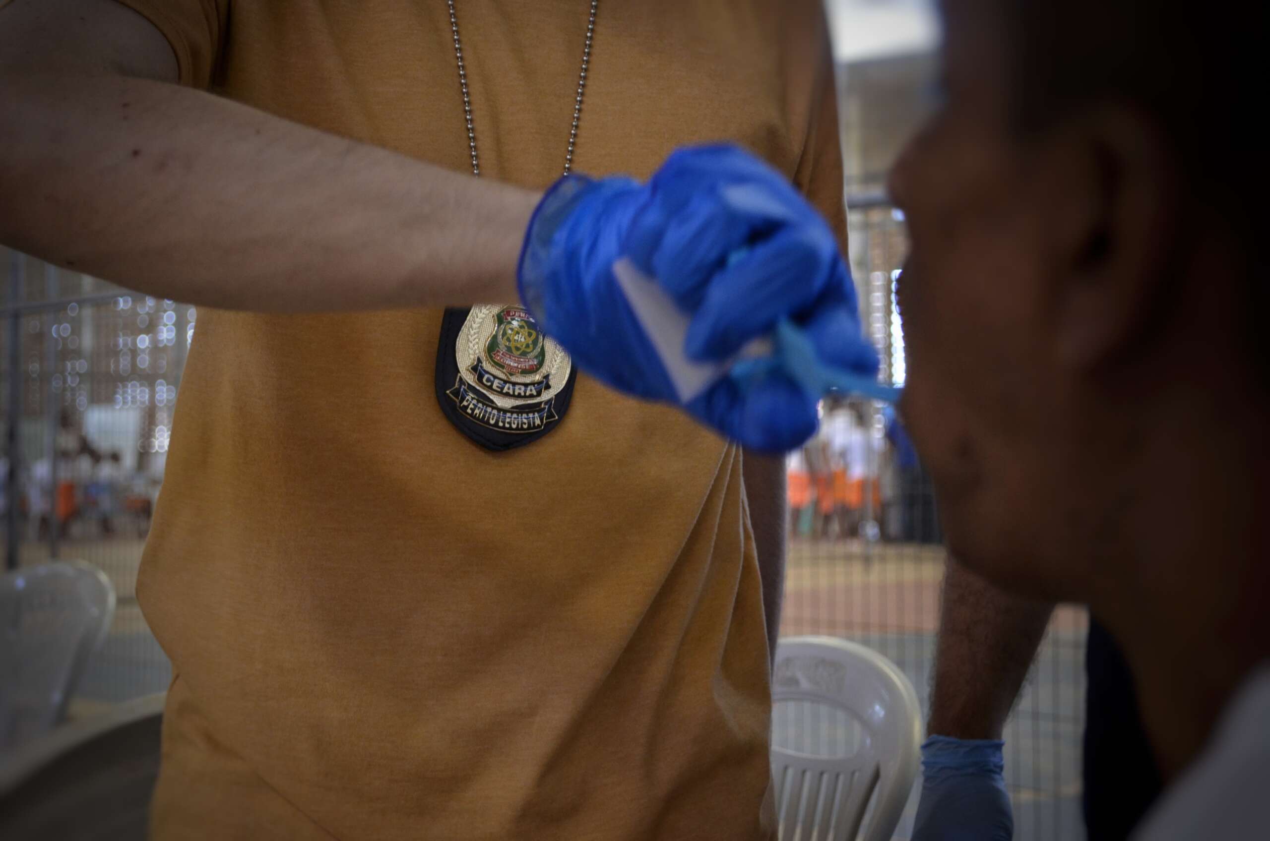 Pefoce realiza coleta de DNA em presos das unidades prisionais da Região do Cariri