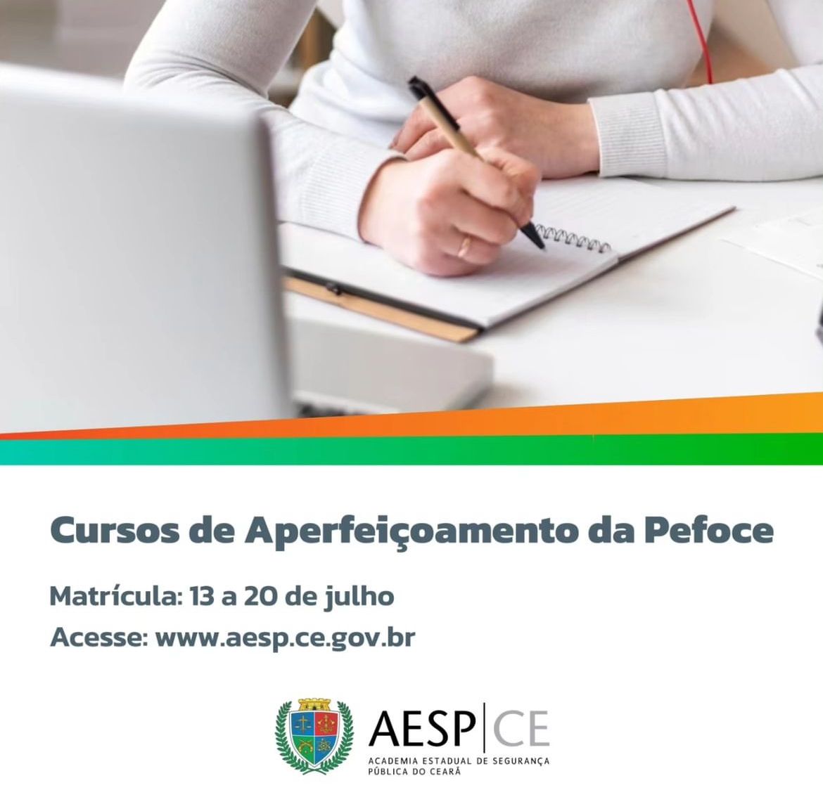 Aesp inicia matrículas dos Cursos de Aperfeiçoamento da Pefoce