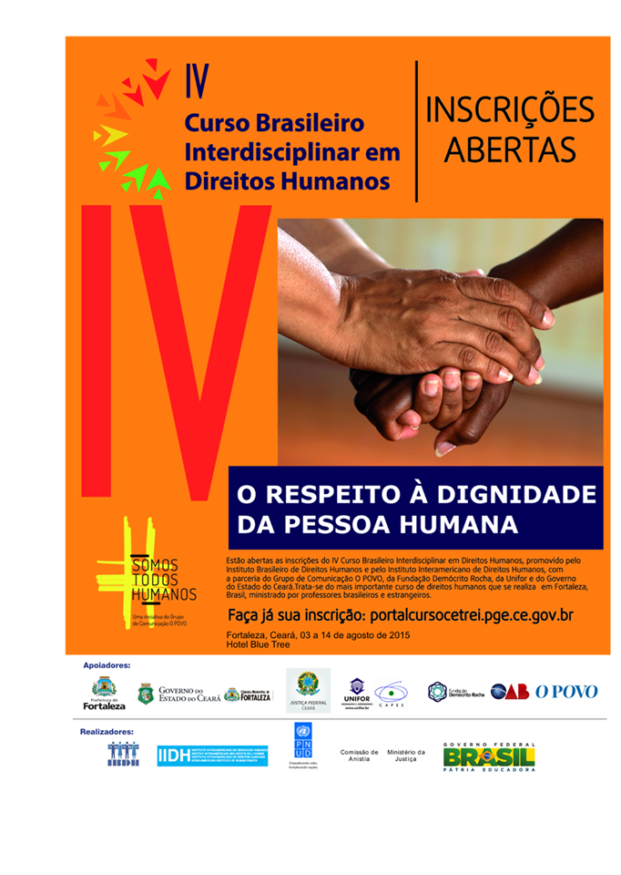 PGE-CE apoia o Quarto Curso Brasileiro Interdisciplinar de Direitos Humanos