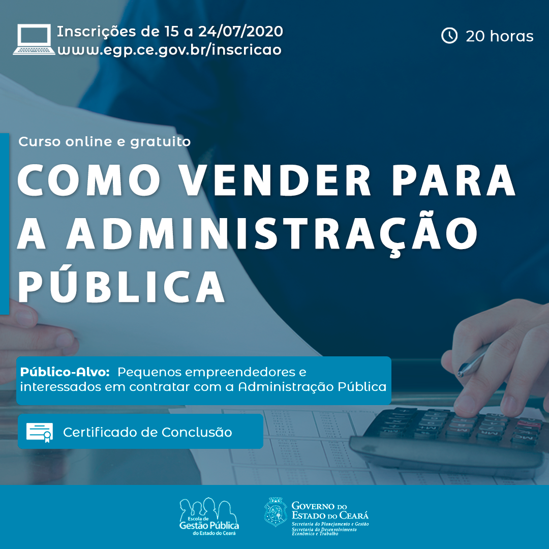 Sedet, Seplag e Escola de Gestão Pública lançam curso voltado para empreendedores cearenses
