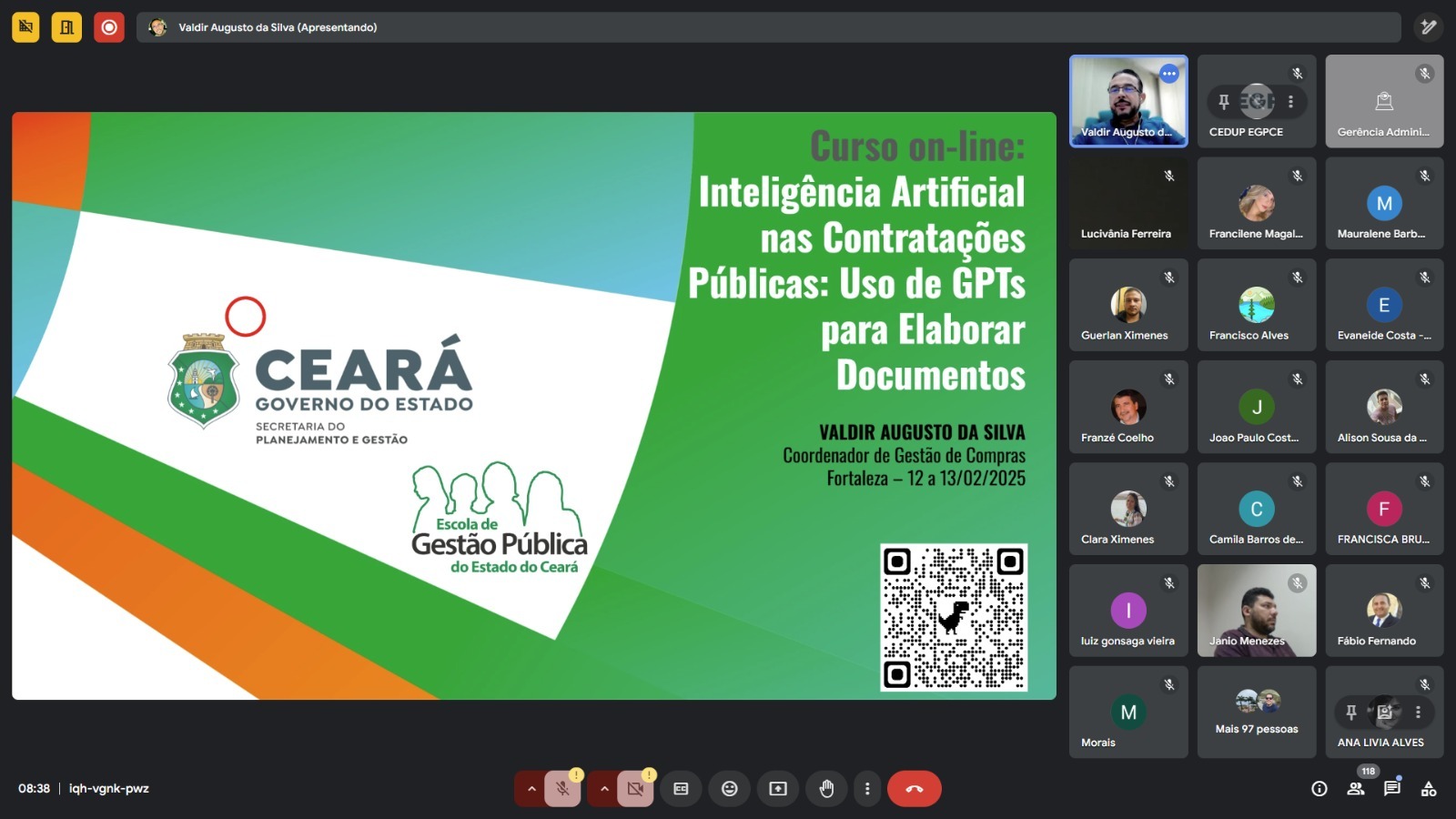 Seplag promove curso sobre Inteligência Artificial nas Contratações Públicas