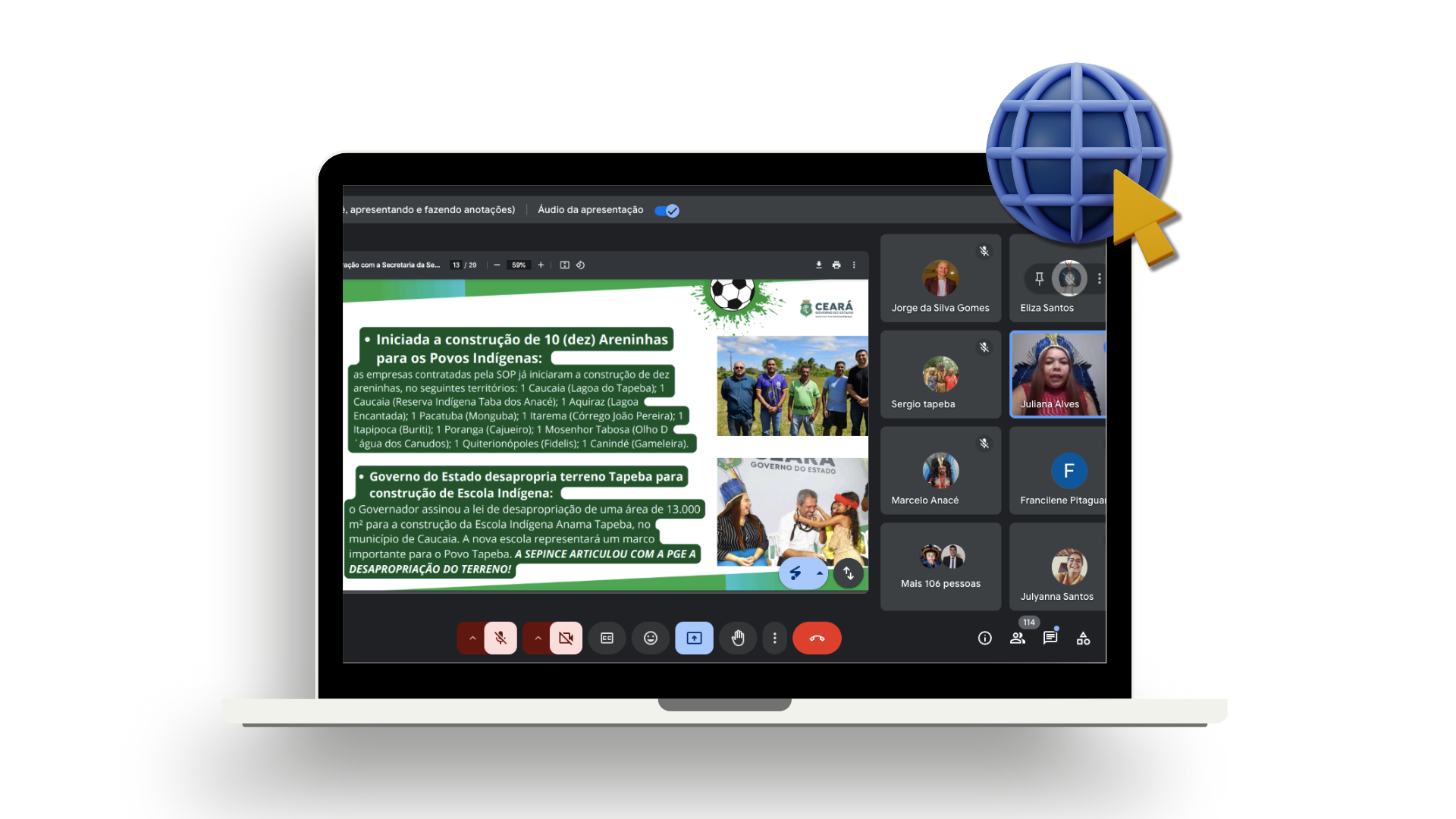 SEPINCE reúne mais de 100 participantes em encontro virtual para fortalecer diálogo com povos indígenas
