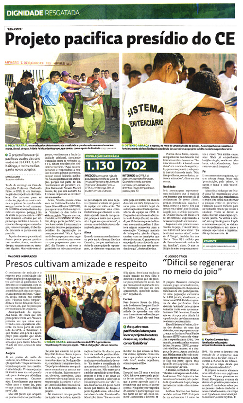 Saiu na imprensa: Projeto pacifica presídio do Ceará