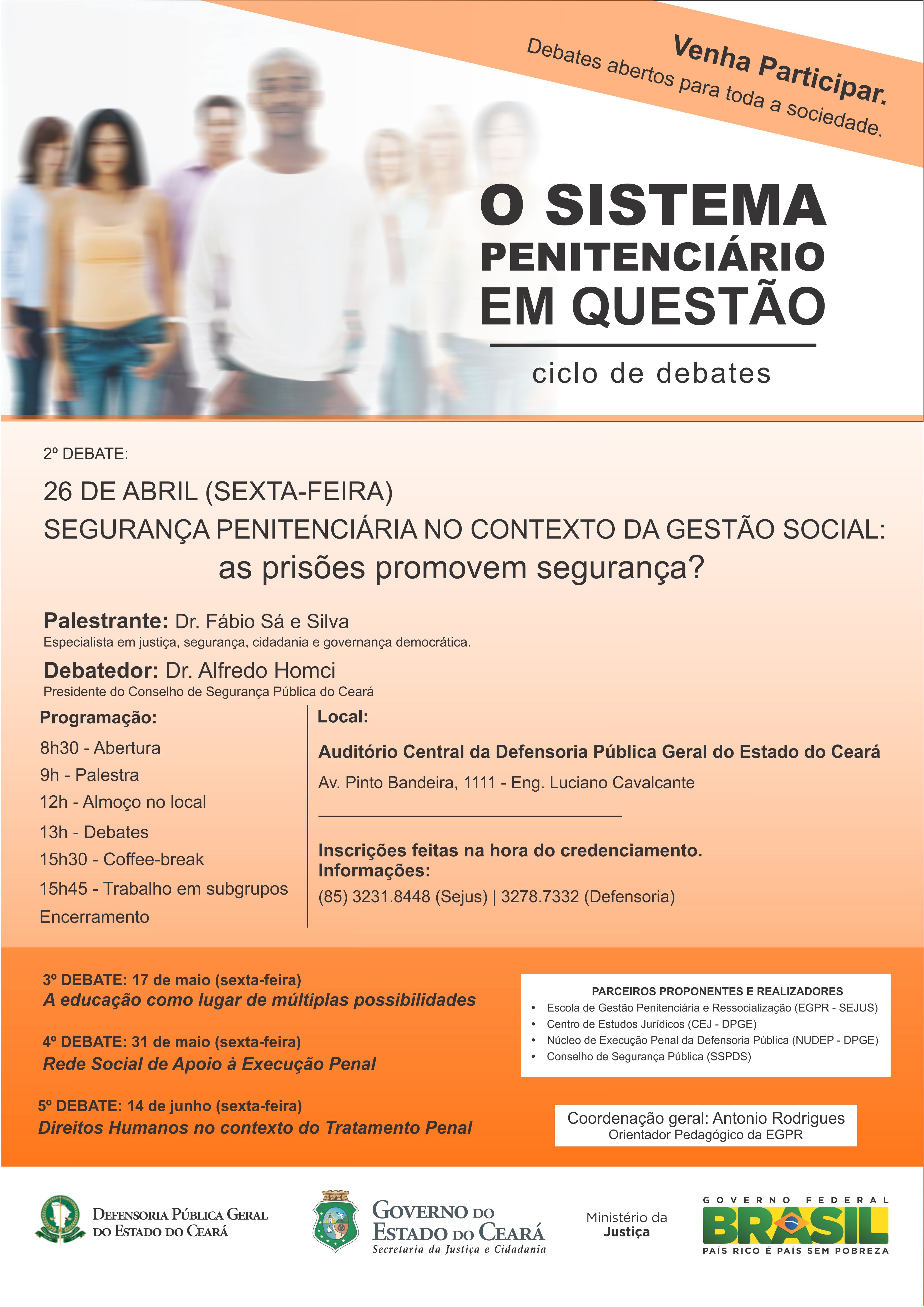 Sejus realiza palestra sobre a reintegração social de presos