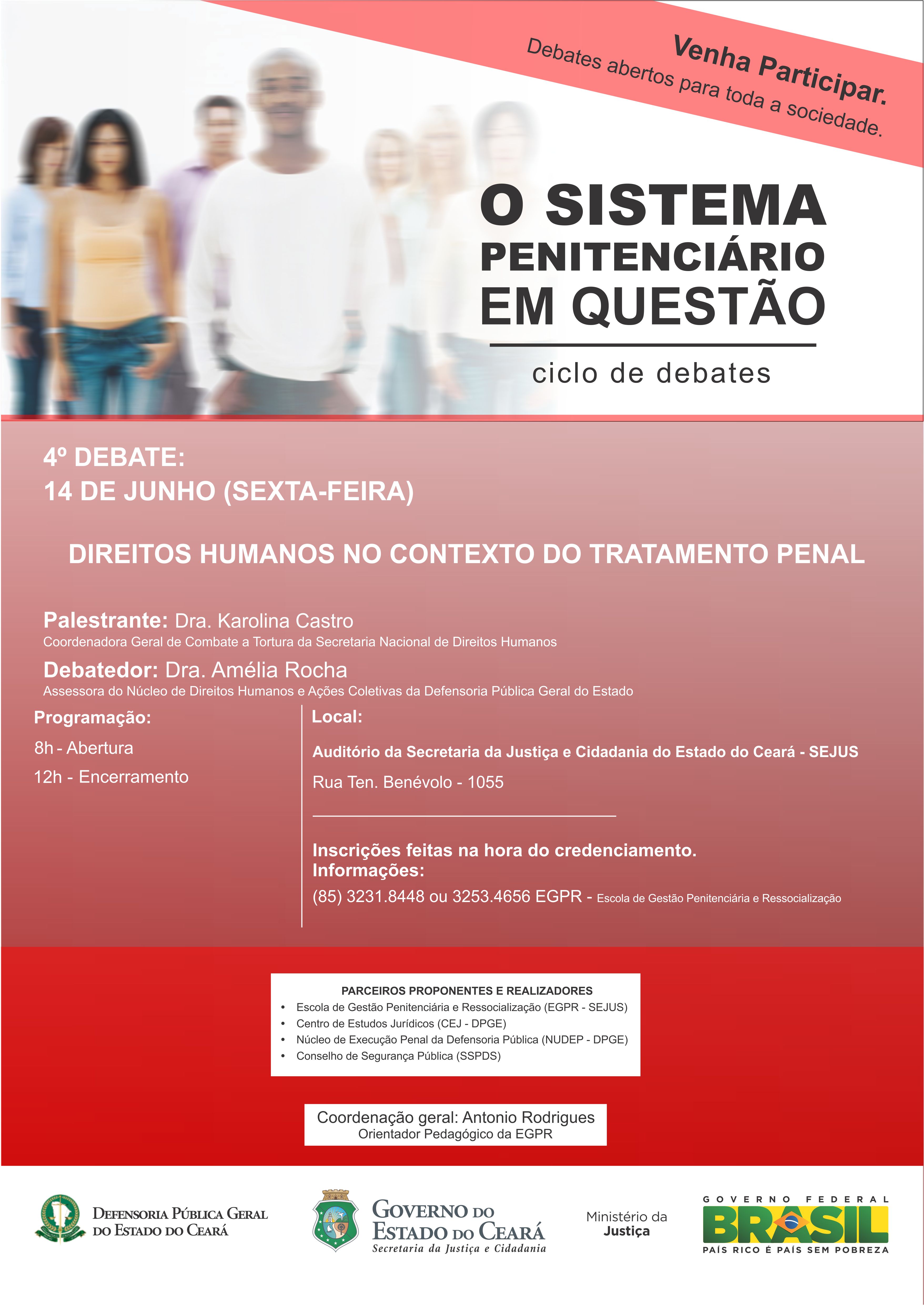 Sejus, SSPDS e Defensoria Pública promovem encontro sobre Direitos Humanos