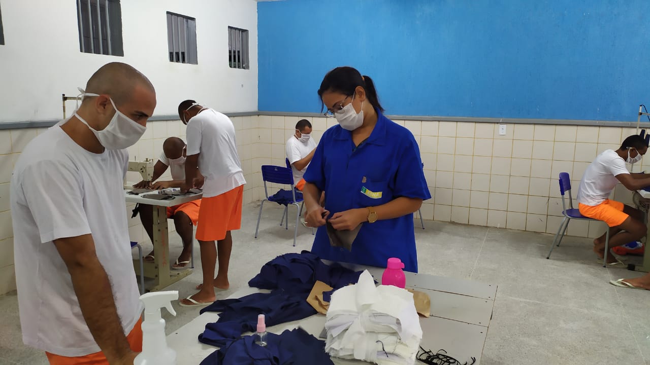 Sistema prisional do Ceará atinge a marca de 25 mil máscaras produzidas