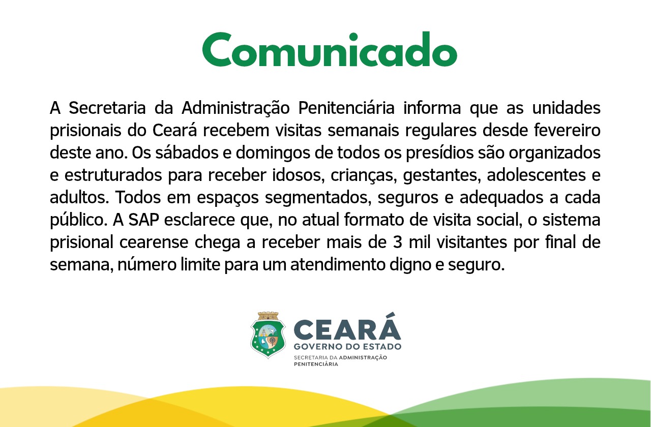 Comunicado sobre Visitas Sociais