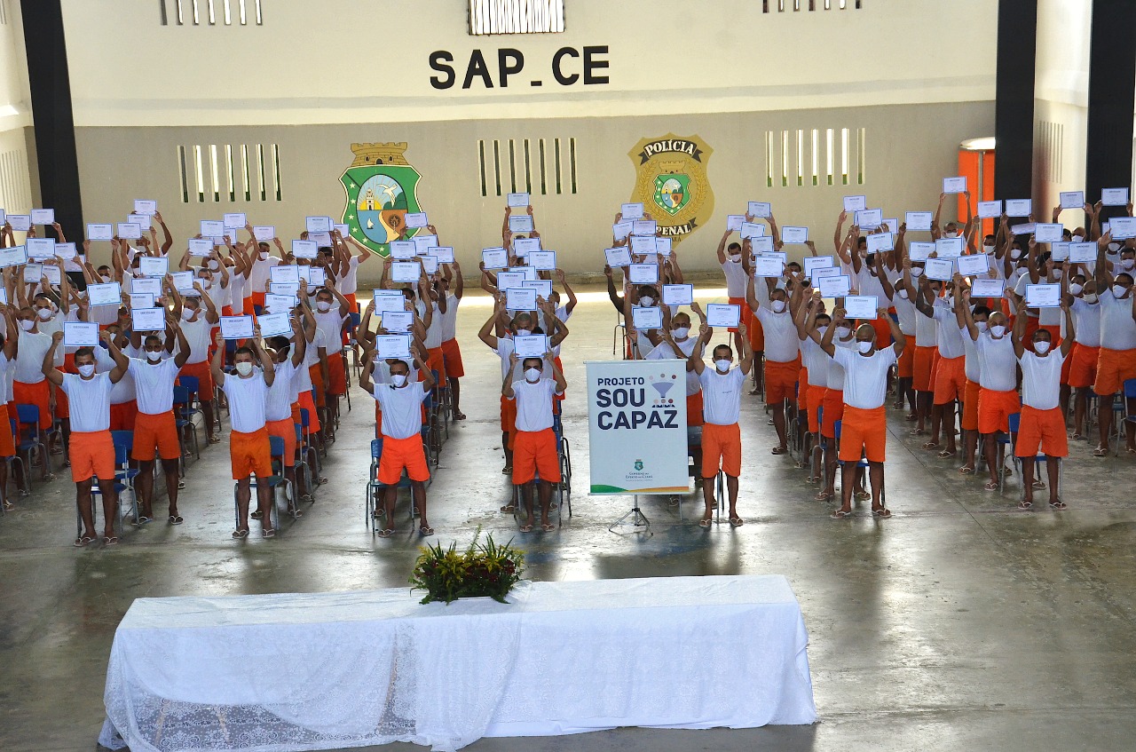 SAP certifica 238 internos da UP Itaitinga 2 para cursos de qualificação profissional na área de construção civil do Projeto “Sou Capaz”