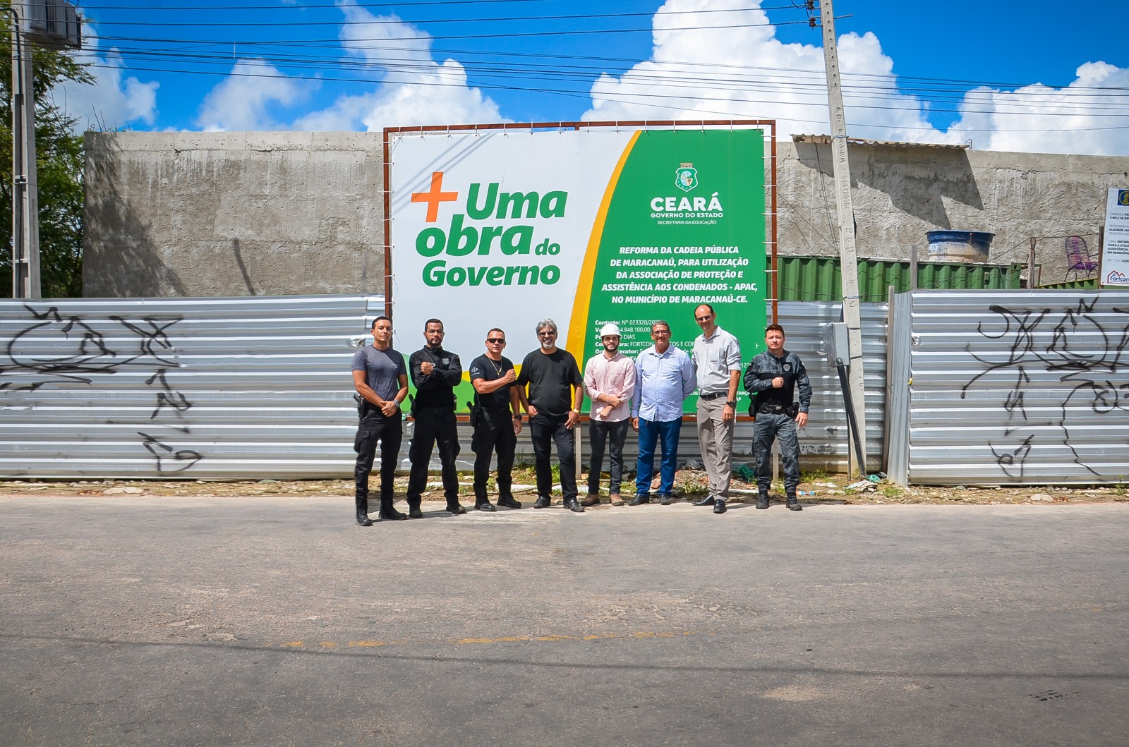 Secretário Mauro Albuquerque faz visita técnica em obra da primeira Associação de Proteção e Assistência aos Condenados do Estado do Ceará (APAC)
