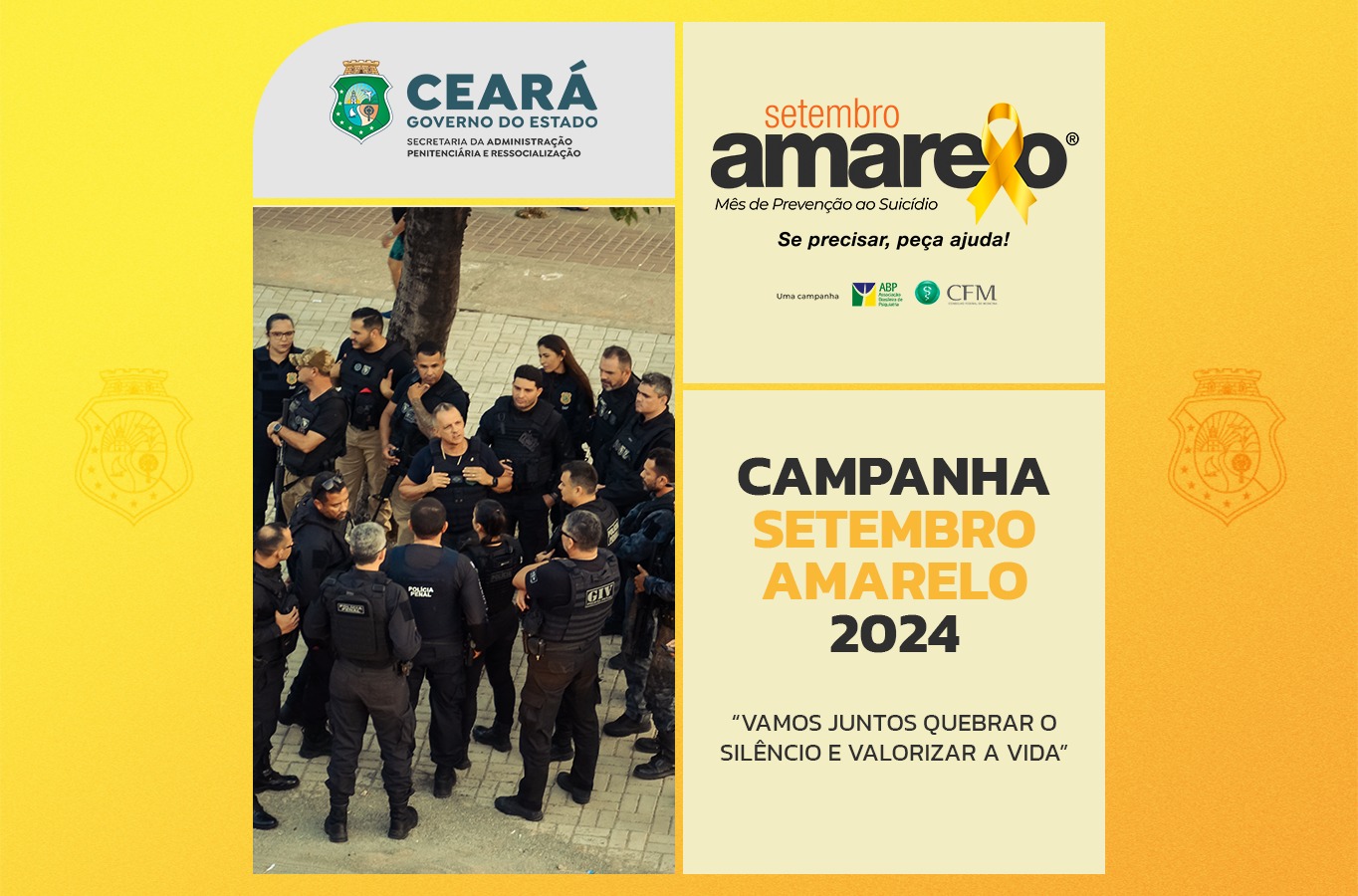 Setembro Amarelo: SAP promove ações de saúde mental para servidores penitenciários do Ceará
