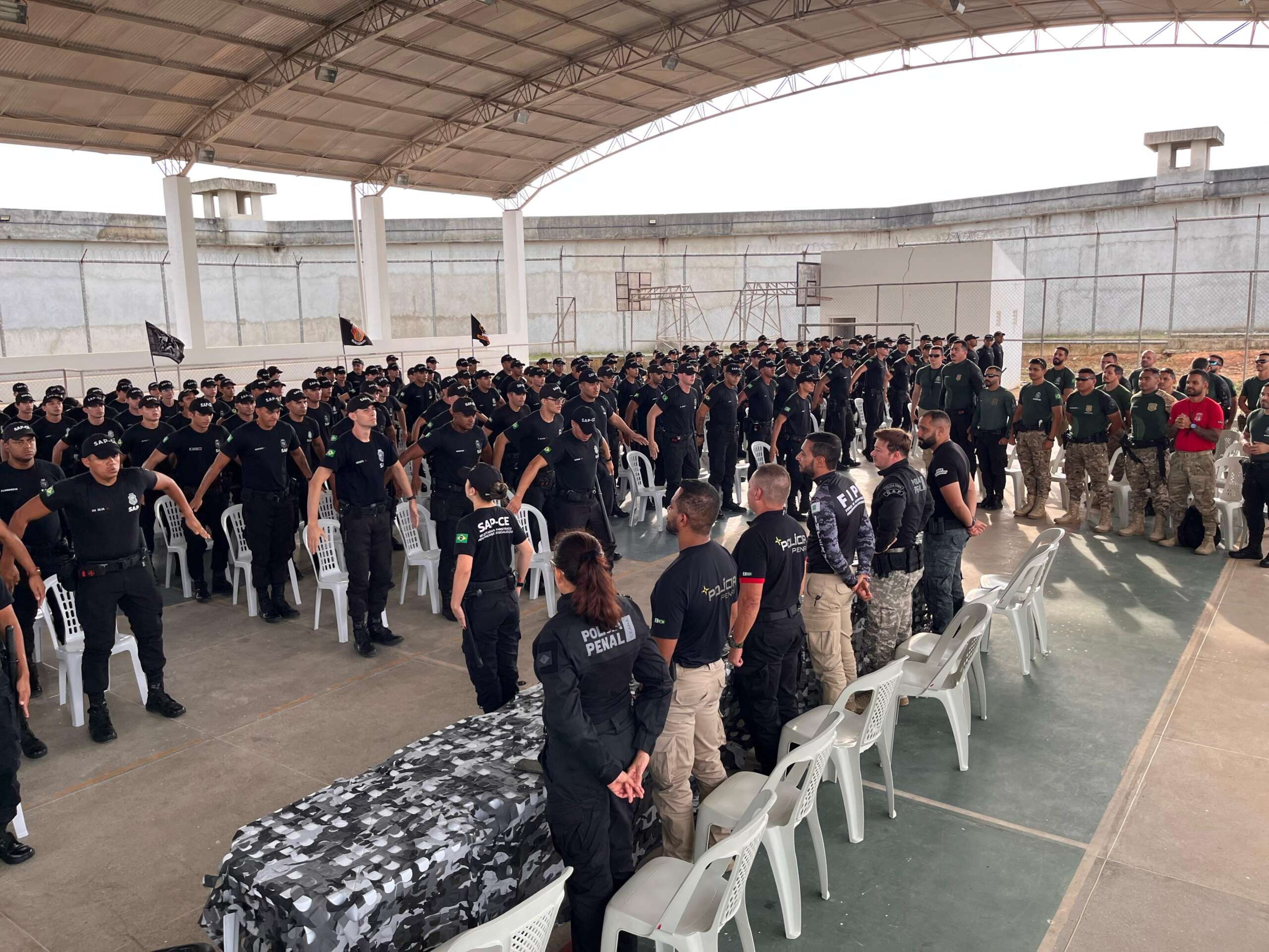 Cerimônia encerra o ciclo de atividades da primeira turma do curso de formação dos novos policiais penais do Ceará