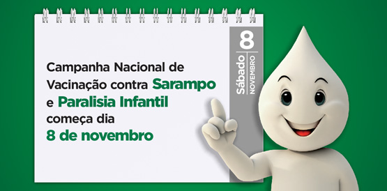 Campanha vacina contra pólio e sarampo e atualiza cartão