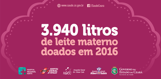Rede estadual recebeu 3.940 litros de leite materno em 2016