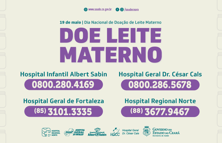 Sesa incentiva doação de leite humano para bebês hospitalizados