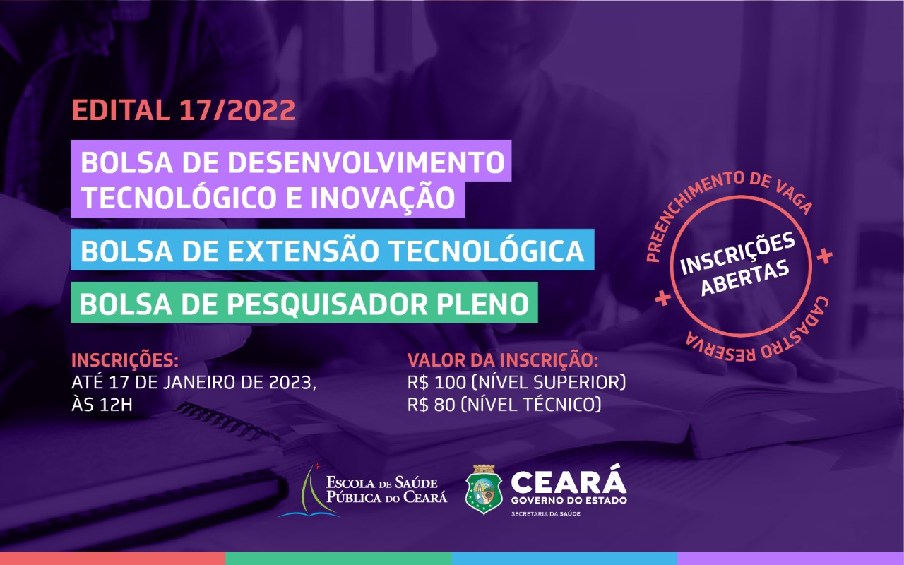 ESP/CE abre processo seletivo para bolsistas