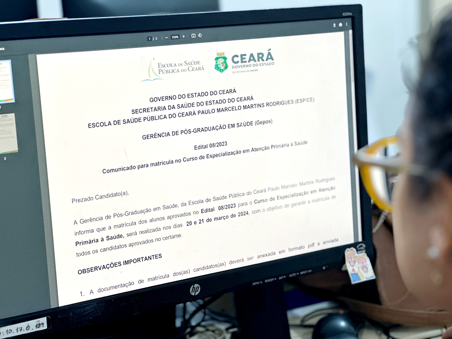 Especialização em Atenção Primária à Saúde: matrícula segue até esta quinta-feira (21)