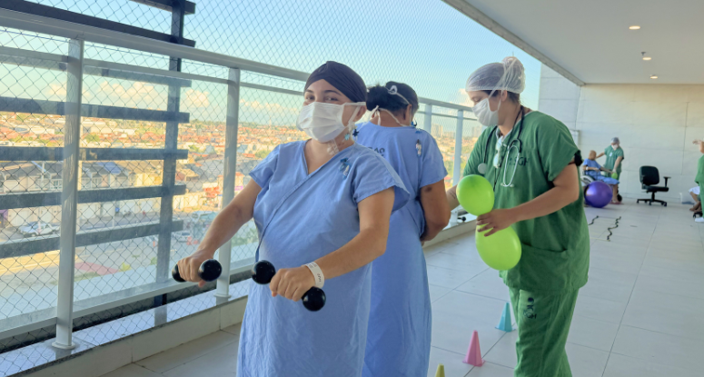 Projeto une movimento e acolhimento na rotina de pacientes oncológicos do HUC