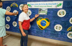 Com inspiração na Copa do Mundo, HSM realiza atividade de arteterapia temática com pacientes internados