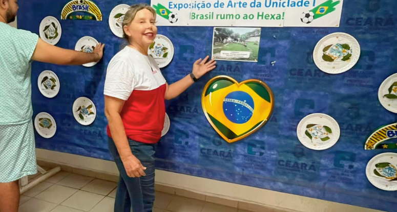 Com inspiração na Copa do Mundo, HSM realiza atividade de arteterapia temática com pacientes internados