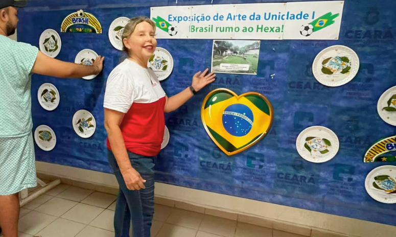 Com inspiração na Copa do Mundo, HSM realiza atividade de arteterapia temática com pacientes internados
