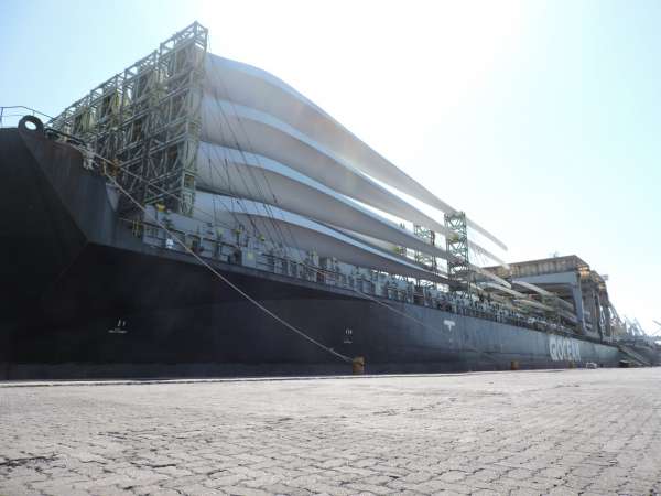 Porto do Pecém supera as 1000 pás eólicas movimentadas em 2021